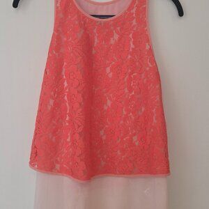 NWT French Connection Coral Lace layered sleeveless top – Women’s Size 4